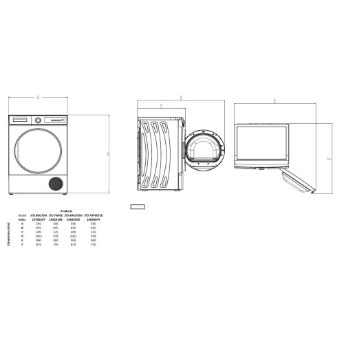 Сушильная машина Jacky's JTD 9WL0T3N